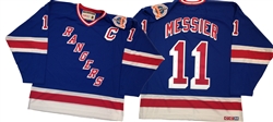 Mark Messier #11 NY New York Rangers Vintage 1990s CCM White Hockey Jersey  Large