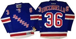 Official Reebok Premier New York Rangers #36 Mats Zuccarello Away White  Jersey
