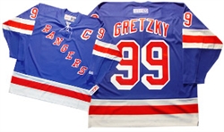 Wayne Gretzky New York Rangers White 1998-1999 Statue of Liberty CCM NHL  Jersey